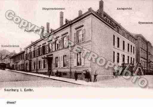 Ville de SARREBOURG, carte postale ancienne