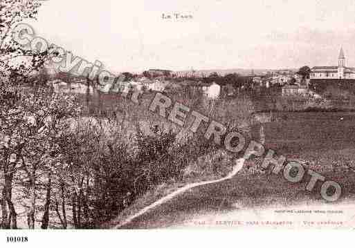 Ville de SERVIES, carte postale ancienne