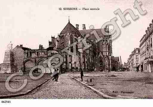 Ville de SOISSONS, carte postale ancienne