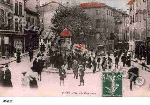 Ville de THIZY, carte postale ancienne