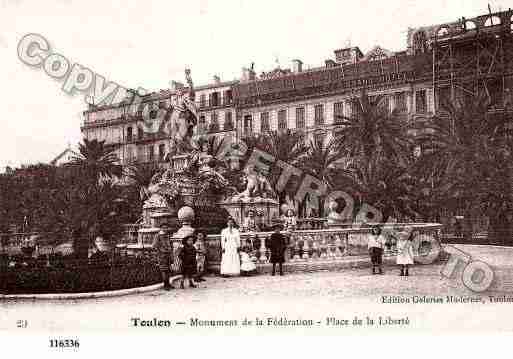 Ville de TOULON, carte postale ancienne