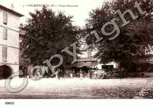 Ville de VALBONNE, carte postale ancienne