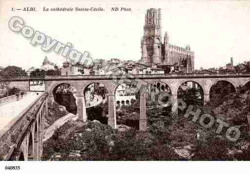 Ville de ALBI, carte postale ancienne