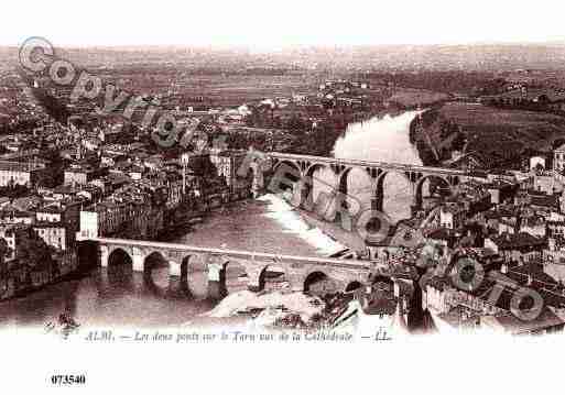 Ville de ALBI, carte postale ancienne