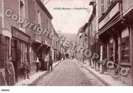 Ville de AVIZE, carte postale ancienne