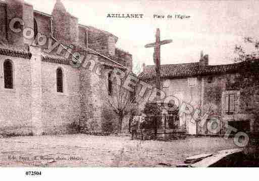 Ville de AZILLANET, carte postale ancienne