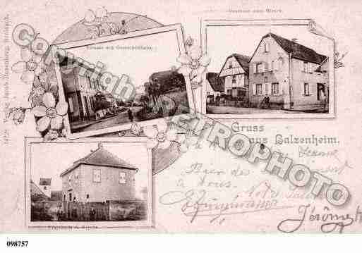 Ville de BALTZENHEIM, carte postale ancienne