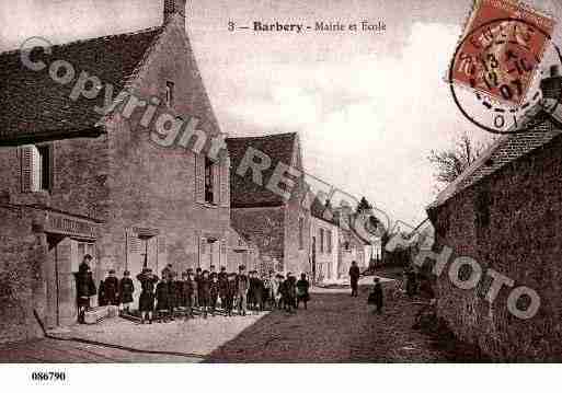 Ville de BARBERY, carte postale ancienne