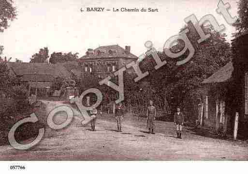 Ville de BARZYENTHIERACHE, carte postale ancienne