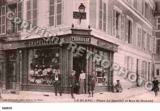 Ville de BLANC(LE), carte postale ancienne