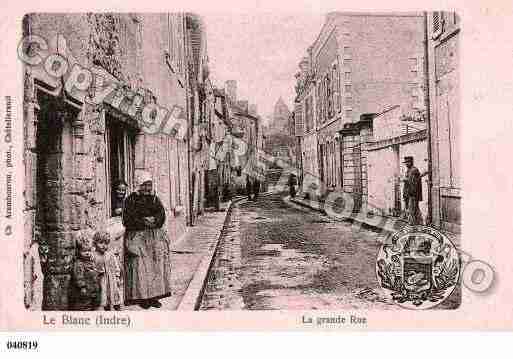 Ville de BLANC(LE), carte postale ancienne