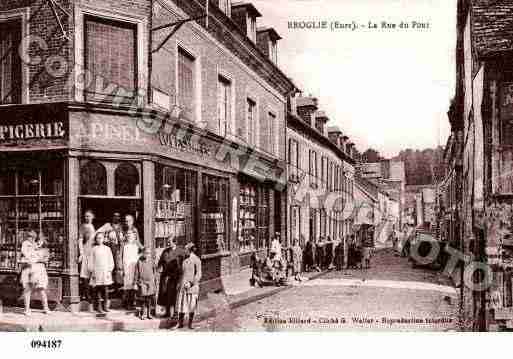Ville de BROGLIE, carte postale ancienne