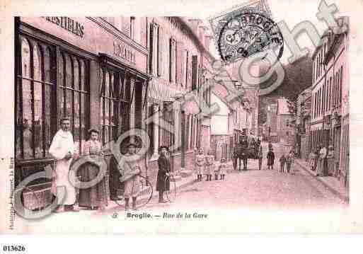 Ville de BROGLIE, carte postale ancienne