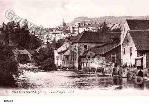 Ville de CHAMPAGNOLE, carte postale ancienne