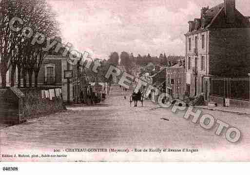 Ville de CHATEAUGONTIERBAZOUGES, carte postale ancienne