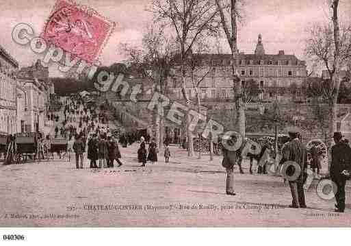 Ville de CHATEAUGONTIERBAZOUGES, carte postale ancienne