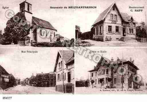 Ville de HELFRANTZKIRCH, carte postale ancienne