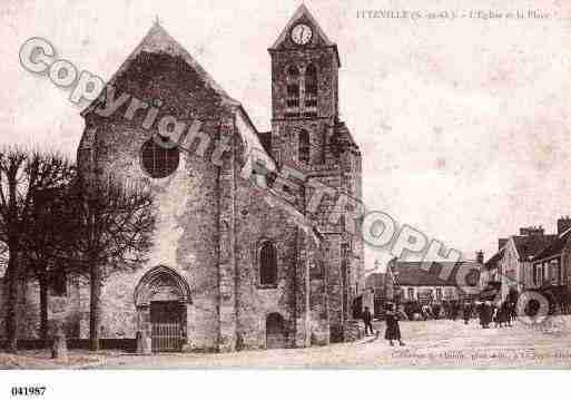 Ville de ITTEVILLE, carte postale ancienne