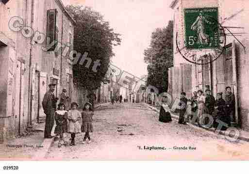 Ville de LAPLUME, carte postale ancienne