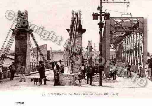 Ville de LIBOURNE, carte postale ancienne