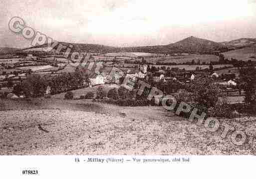 Ville de MILLAY, carte postale ancienne