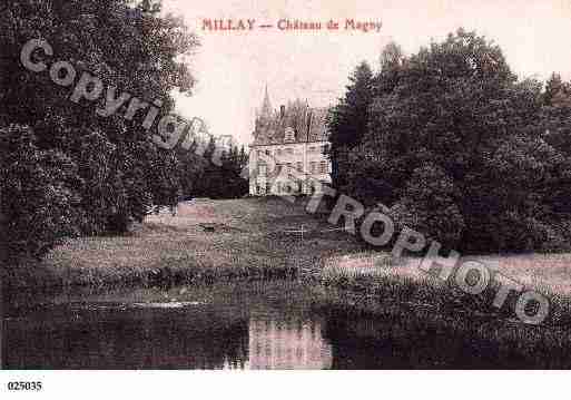Ville de MILLAY, carte postale ancienne