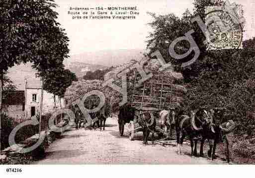 Ville de MONTHERME, carte postale ancienne