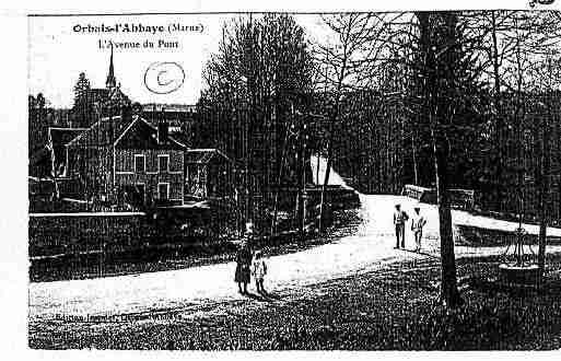 Ville de ORBAISL'ABBAYE, carte postale ancienne