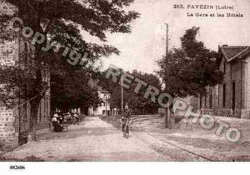 Ville de PAVEZIN, carte postale ancienne