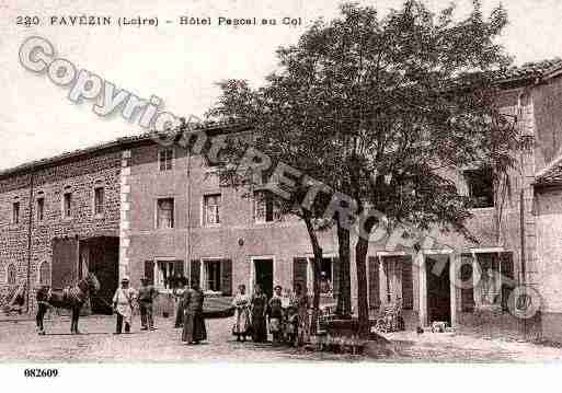 Ville de PAVEZIN, carte postale ancienne