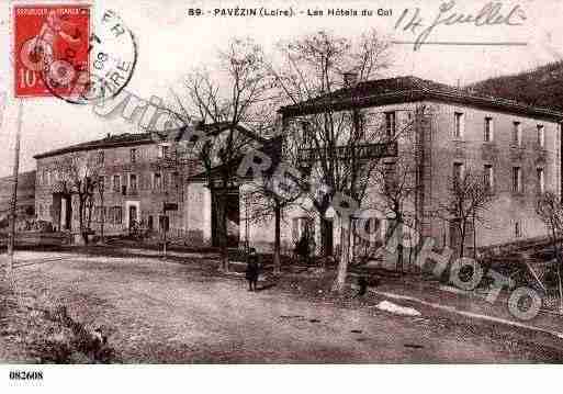 Ville de PAVEZIN, carte postale ancienne