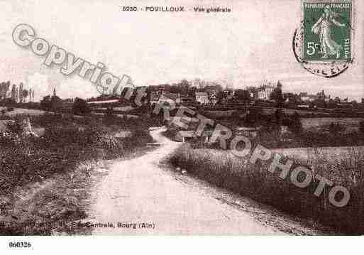 Ville de POUILLOUX, carte postale ancienne