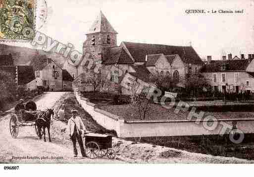 Ville de QUENNE, carte postale ancienne
