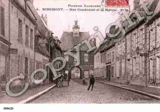 Ville de RIBEMONT, carte postale ancienne