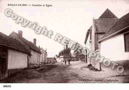 Ville de SAILLYLESEC, carte postale ancienne