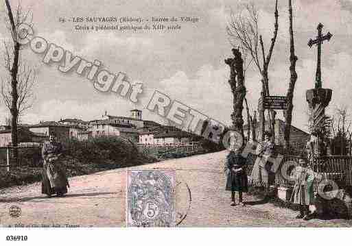 Ville de SAUVAGES(LES), carte postale ancienne