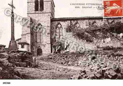 Ville de SAUVIAT, carte postale ancienne