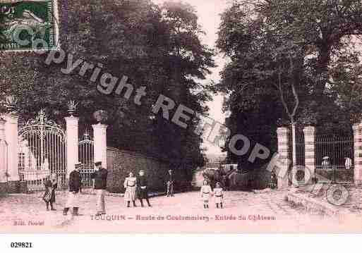 Ville de TOUQUIN, carte postale ancienne