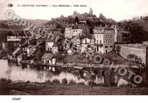 Ville de UZERCHE, carte postale ancienne