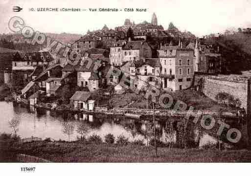 Ville de UZERCHE, carte postale ancienne