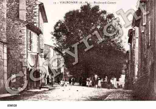 Ville de VALBONNE, carte postale ancienne