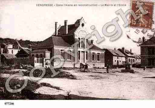 Ville de VENDRESSEBEAULNE, carte postale ancienne