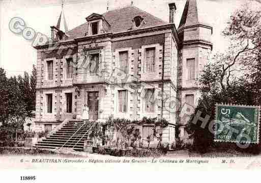 Ville de BEAUTIRAN, carte postale ancienne