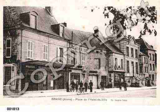 Ville de BRAINE, carte postale ancienne