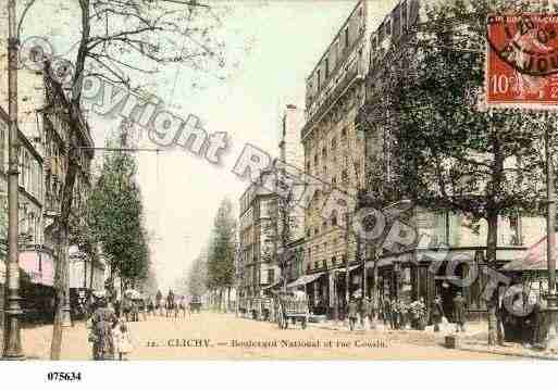 Ville de CLICHY, carte postale ancienne