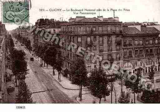 Ville de CLICHY, carte postale ancienne