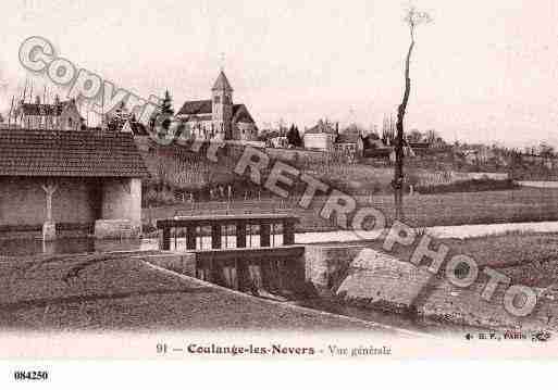 Ville de COULANGESLESNEVERS, carte postale ancienne