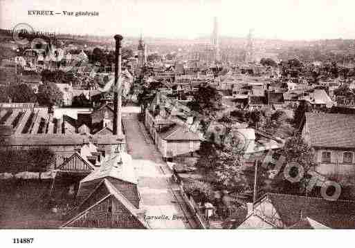 Ville de EVREUX, carte postale ancienne