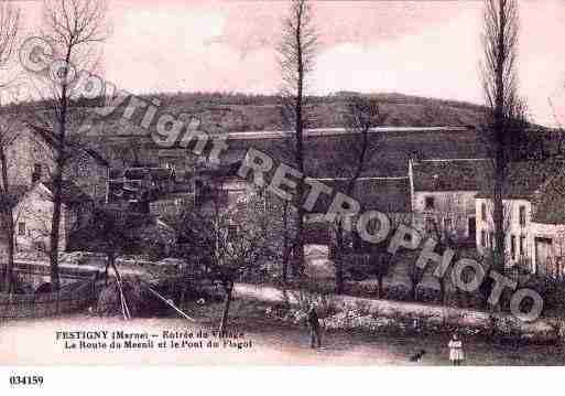 Ville de FESTIGNY, carte postale ancienne