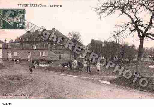 Ville de FEUQUIERES, carte postale ancienne